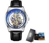 LIGE Fashion Luxury Quartz Watches for Men Warterproof Casual Sport Leather Man Watch Hollow Simple Wristwatch Relogio Masculino