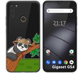 Funda Silicona Transparente para Gigaset GS4 diseño Panda Dibujos