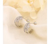 New Fashion Tibetan Piercing Stud Crystal Ear Studs Helix Cartilage Earring for Women Gold Color Girls Piercing Jewelry Gift