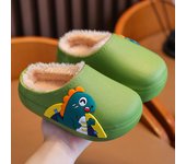 Winter Cartoon Children's Cotton Velvet Shoes Boys and Girls Plush Lining Flat Shoes Parent-Child Shoes Warm Shoes Warm Slippers