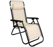 Tumbona de Jardín Plegable y Reclinable , Hamaca con Cojín Cómoda y Resistente para Terraza, Camping y Patio .