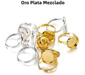10pcs/lot Adjustable Blank Ring Base Fit Dia 10 12 14 16 18mm Glass Cabochons Cameo Settings Tray Diy Jewelry Making Ring
