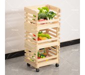 Estante de frutas y verduras, estante de exhibición de verduras, estante de almacenamiento de refrigerios, estante de frutas con cientos de capas contra la pared, fresco