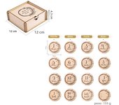 8Pcs Wooden Baby Milestone Cards 0-12 Months Newborns Birdie and Flower Vine Photography Accessories Baby Commemorate Grow Gifts