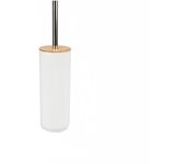 Escobillero Plástico Blanco Ruede Arce Tapa Bambu 9,5x40 cm
