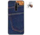Tumundosmartphone Funda Gel Tpu para Xiaomi Redmi 9 diseño Vaquero Dibujos