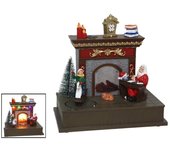 Gerimport Escena chimenea con led y música 20,5x13,3x20,5 cm
