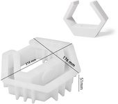 Concrete Essential Oil Candle Holder Silicone Mold DIY Gypsum Cement Aromatherapy Furnace Wax Melting Furnace Diffuser Silicone