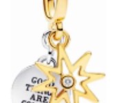 Abalorio de estrella de los deseos brillante de PANDORA con grabado, ideal como regalo de cumpleaños o para el Día de la Madre