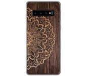 Tumundosmartphone Funda Gel Tpu para Samsung Galaxy S10 Plus diseño Madera 06 Dibujos