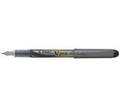 Pilot pluma estilografica v-pen silver - desechable - tinta liquida - punta de acero - trazo de 0.5mm - color negro