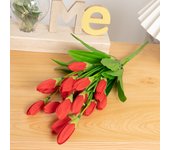 White Tulip Simulation Artificial Flower Christmas Home Decoration Valentine's Day Wedding Room Garden Fake Floral Bride Bouquet