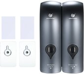 300ml*2 NO Drilling Wall Mounted Double-Head Manual Soap Dispenser Bathroom Shower Gel Liquid Shampoo Dispenser Holde