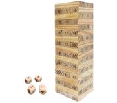 Merca9 - Juego clásico Torre de Equilibrio de Bloques de Madera Juego de Mesa