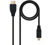 Nanocable - HDMI, 0.8m cable HDMI 0,8 m HDMI tipo A (Estándar) HDMI tipo D (Micro) Negro 10.15.3501