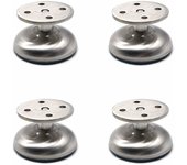 Juego de 4 patas ajustables para muebles de 3,5 cm de largo, extra gruesas, de acero inoxidable, resistentes, para muebles de baño