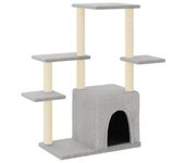 Rascador para Gatos con postes de ISAL gris Claro 155 cm