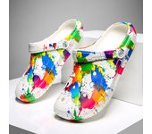 Women's Tie-Dye Pattern Clogs, Slip On Lightweight Two-Way Wear Garden Clogs, Non-Slip Summer Beach Slides