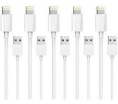 5 Pack 1M Lightning laddare iPhone  14/13/12/11/ Xs/Max/X/8/7/6