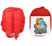 MERCHANDMANIA PACK MOCHILA ROJA Y ESTUCHE logo jolly roger one piece oro Nami piratas rey mar dinero school material