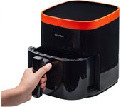 OstarkDom Freidora sin Aceite 5L, Freidora de aire caliente, 5 L, Panel táctil, 10 programas preestablecidos, Regulable hasta 200 ° C, Temporizador 60 minutos, Apagado automático, 1400W