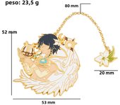 Genshin Impact Brooch Cosplay Hu Tao Tartaglia Metal Enamel Pins Fashion Jewelry Clothing Backpack Pin Accessories Quality Gifts