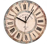 23cm Creative Retro Three-dimensional Wooden Wall Clock Quiet Time Accurate for Kitchen Study Bedroom Wall Decoration Clock