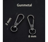5pcs Metal Lobster Clasp Keychain Swivel Hooks Webbing Strap Clips Buckle Bag Connector DIY Hardware Accessories