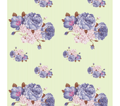 Papel Pintado Floral Rosas Moradas