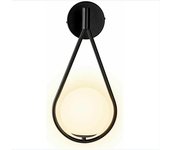 LED Bola Redonda Luz de la pared interior Negro Luz de la pared ajustable Vidrio metal Modern Dormitory lámpara para Dormitory Gota de Agua dormitorio lámpara E27