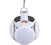 Lámpara De Emergencia Portátil Solar LED Recargable USB Torcha De Búsqueda Para Camping Y Apagones Plegable Y Ligera