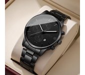 Luxury Mens Business Watches Fashion Roma Dial Men Quartz Watch Calendar Wristwatches for Man Clock Reloj Hombre（Without Box）