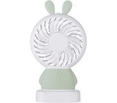 Ventilador portátil de mano recargable por USB de verano con base de ventilador de mesa, 1 pieza
