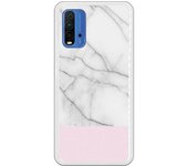 Funda compatible con Xiaomi Redmi 9T/Pocophone M3 - Mármol y rosa