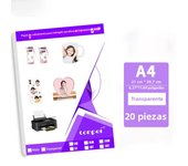 10 Sheets A4 Inkjet Waterslide Decal Transfer Paper White Transparent For DIY Mugs Procelain Phone Case Glass Metal Crystal