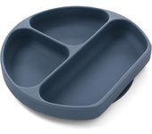 Compartimento de platos para bebé y niño, vajilla con ventosa de silicona, se adhiere a la mesa, trona, Compatible con microondas