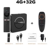 Q10 Android14 8K HDR10+ Smart TV Box Allwinner H313 128G Dual Wifi BT5.0 Set Top Box Media Player with Google Voice Assistant