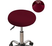 DUDUME Funda elástica de Jacquard para silla redonda, cubierta de cojín lavable para asiento de Bar, taburete de comedor, Color sólido