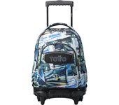 Totto Mochila escolar ruedas  Renglones -Dimensiones:32 x 45.5 x 18 cm-Material:Poliester reciclado
