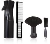 Juego Profesional De 4 Piezas Para Corte De Pelo Set De Herramientas De Barbearía Botella De Spray Cepillo De Peluquería Accesorios De Estilización Para Salonistas