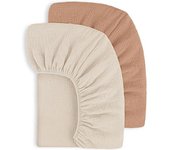 Funda para cambio de muselina para niños y niños, y transurable Algodón ultrasuave, juego de sábanas para cambiarse pañales para recién nacidos, paquete sábanas cubierta almohadilla pañales 2 piezas Caja protectora pañales Manga del cambio