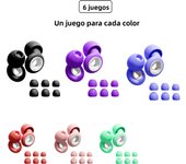 HUAK 1set Reusable Silicone Ear Plugs+ Extra Coverage, Perfect For, Swimming, sleeping, learning, Concert, Motorcyclists & More