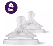 Avent Tetina Natural Response 2 Tetinas T6, Líquidos Espesos 6M+