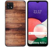 Funda Silicona para Samsung Galaxy A22 5G diseño Madera 02 Dibujos