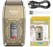 Kemei Electric Triple Blades Razor Rechargeable Barber Foil Shavers Professional Cordless Bald Head Shaving Machine Men 8500RPM