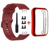 Silicone Watch Strap + Case For Huawei Watch Fit Strap Replacement Band Multicolor Protective Case Accessories band