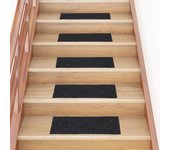 vidaXL Alfombrilla Autoadhesiva de Escalera Rectangular Estera 15 uds Color Antracita,  Azul,  Crema y mas
