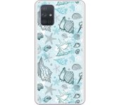 Funda compatible con Samsung Galaxy A71 - Patron conchas