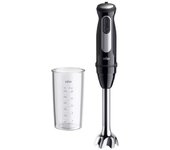 Braun MQ55001M Batidora de mano Minipimer5 Pro, 1000 W, 25 Velocidades + Turbo, con Tecnología SplashControl, Vaso de 0'6 L, 25 Velocidades, color Negro