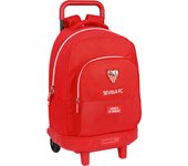 SAFTA - SEVILLA FC Mochila con Carro Incorporado Diseño Único y Licencia Oficial - Mochila hombreras y espalda acolchada - Mochila Extraible se puede lavar - Mochila carro incorporado diseño único  - Mochila Espalda Ergonómica y Hombreras Acolchadas